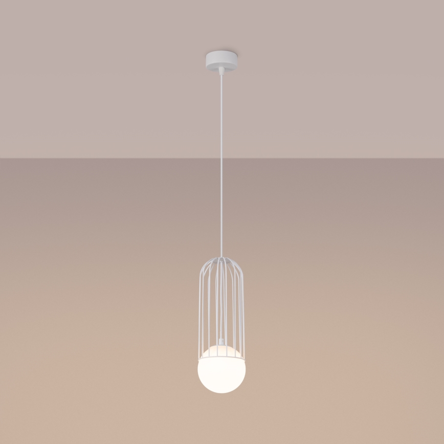 Candeeiro suspenso BRINA 1xG9/8W/230V branco