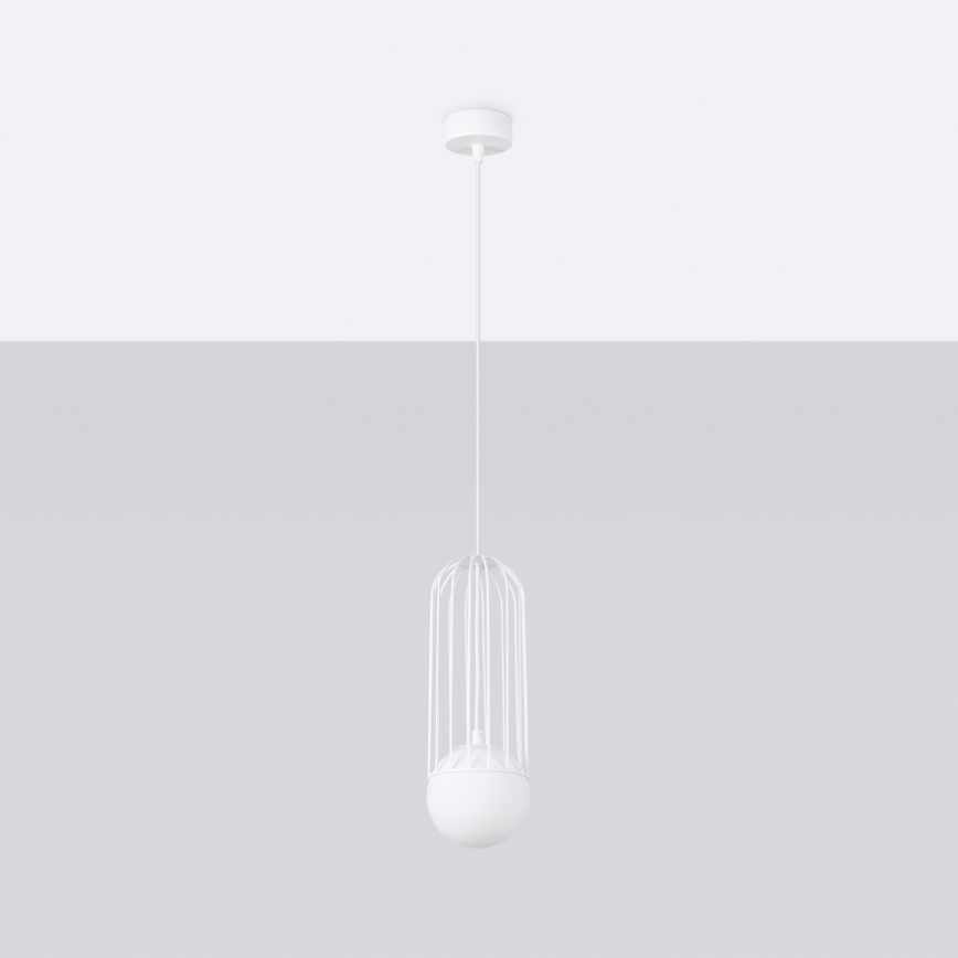 Candeeiro suspenso BRINA 1xG9/8W/230V branco