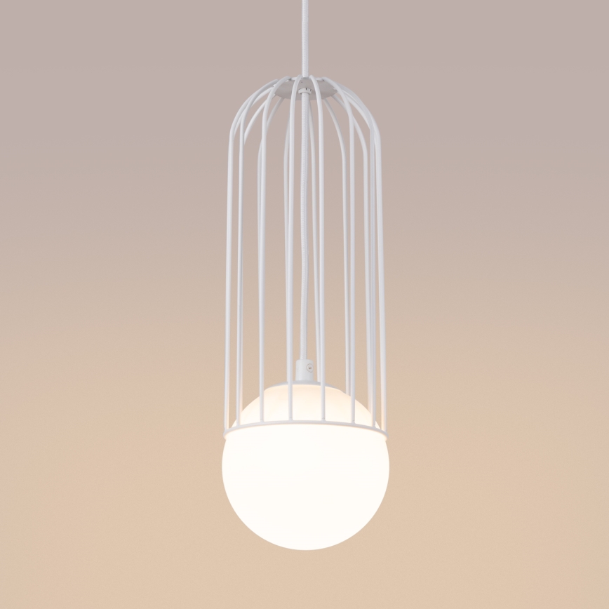 Candeeiro suspenso BRINA 1xG9/8W/230V branco