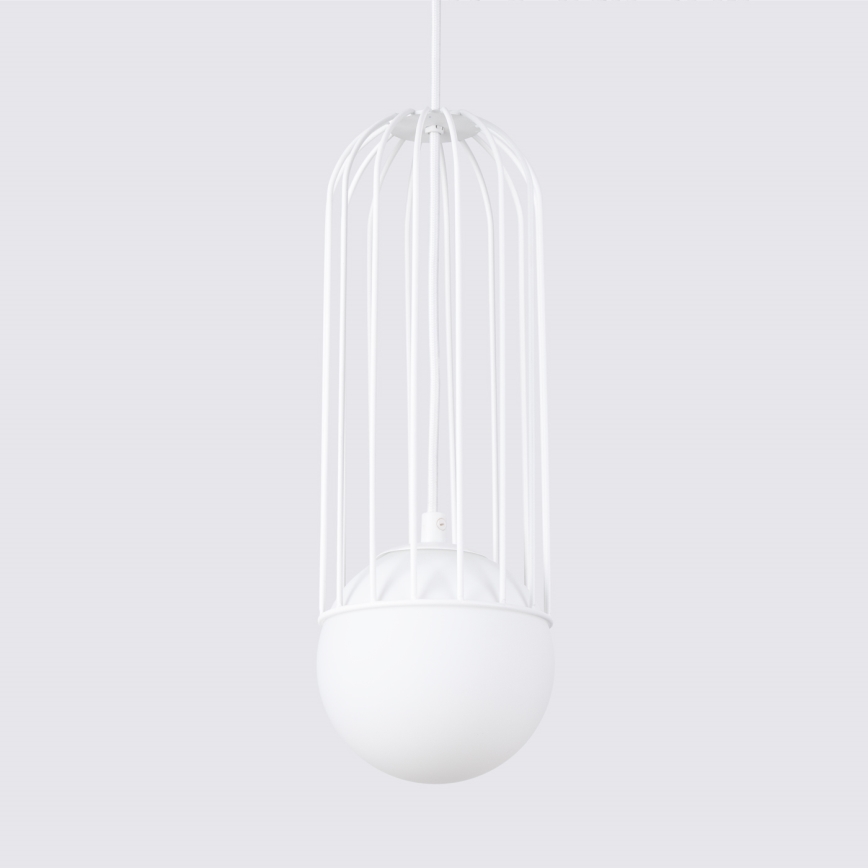 Candeeiro suspenso BRINA 1xG9/8W/230V branco