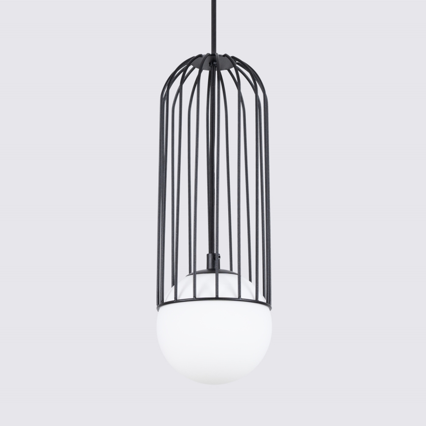 Candeeiro suspenso BRINA 1xG9/8W/230V preto