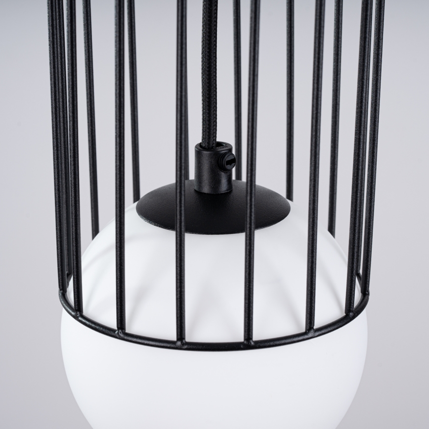 Candeeiro suspenso BRINA 1xG9/8W/230V preto