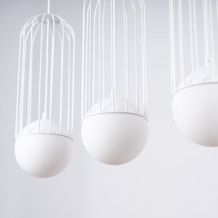 Candeeiro suspenso BRINA 3xG9/8W/230V branco