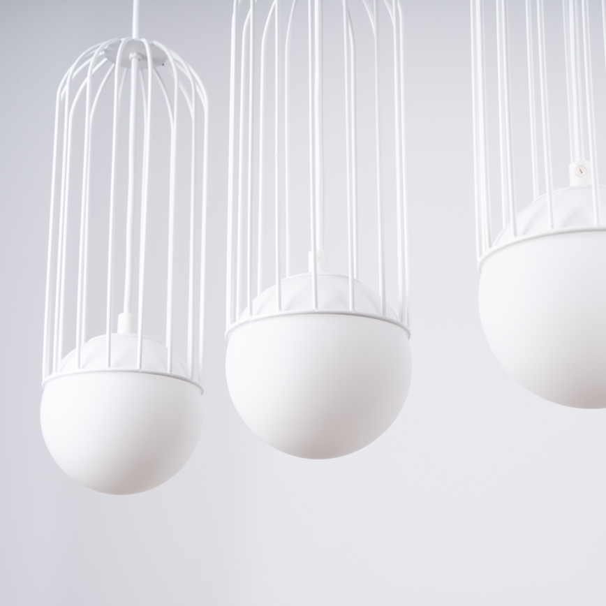 Candeeiro suspenso BRINA 3xG9/8W/230V branco