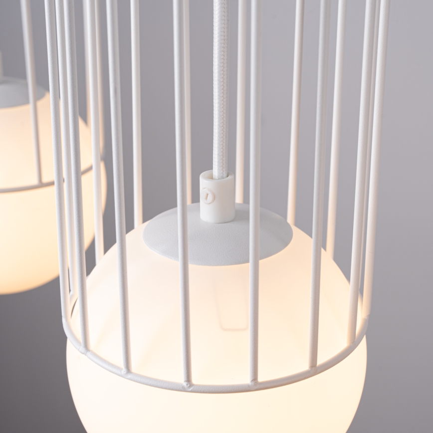 Candeeiro suspenso BRINA 3xG9/8W/230V branco