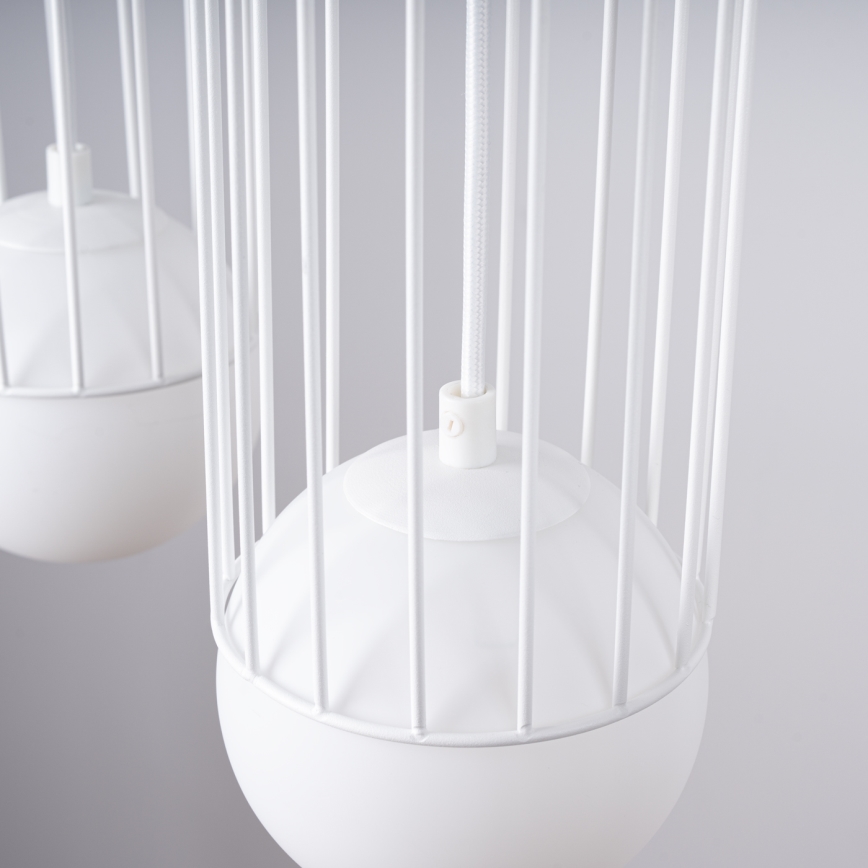 Candeeiro suspenso BRINA 3xG9/8W/230V branco