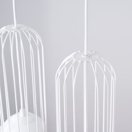 Candeeiro suspenso BRINA 3xG9/8W/230V branco
