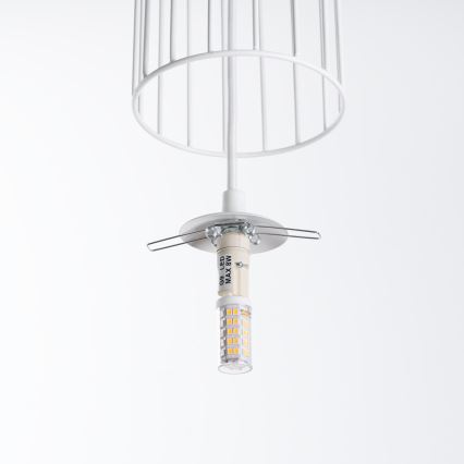 Candeeiro suspenso BRINA 3xG9/8W/230V branco