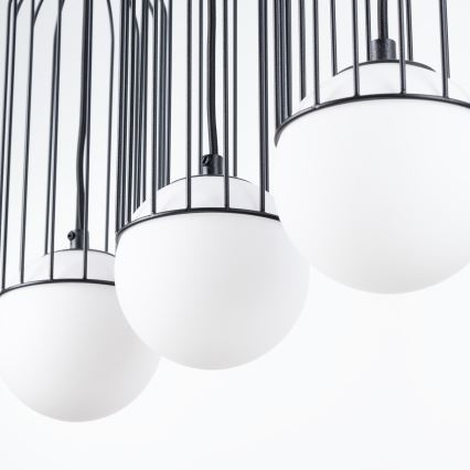 Candeeiro suspenso BRINA 3xG9/8W/230V preto