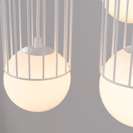Candeeiro suspenso BRINA 3xG9/8W/230V branco