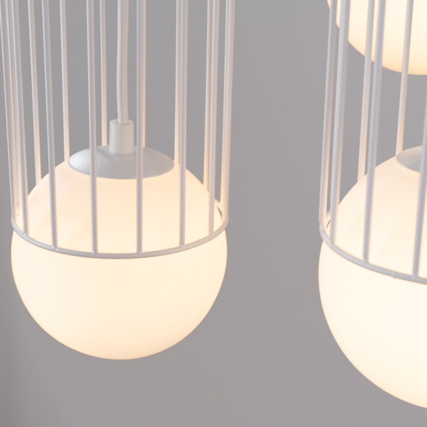 Candeeiro suspenso BRINA 3xG9/8W/230V branco