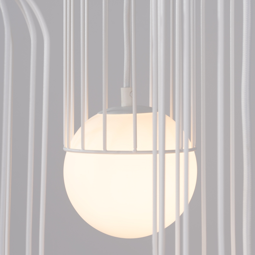 Candeeiro suspenso BRINA 3xG9/8W/230V branco