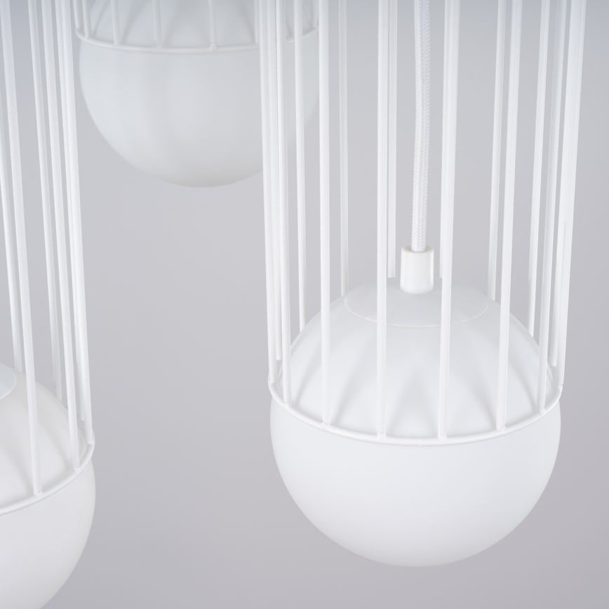 Candeeiro suspenso BRINA 3xG9/8W/230V branco