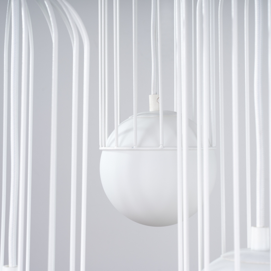 Candeeiro suspenso BRINA 3xG9/8W/230V branco