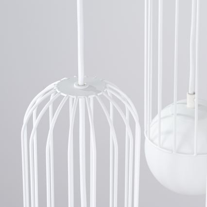 Candeeiro suspenso BRINA 3xG9/8W/230V branco
