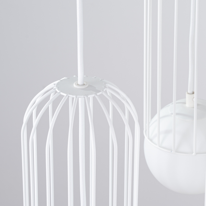 Candeeiro suspenso BRINA 3xG9/8W/230V branco
