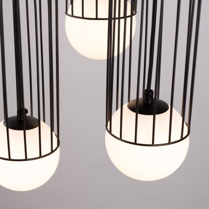 Candeeiro suspenso BRINA 3xG9/8W/230V preto