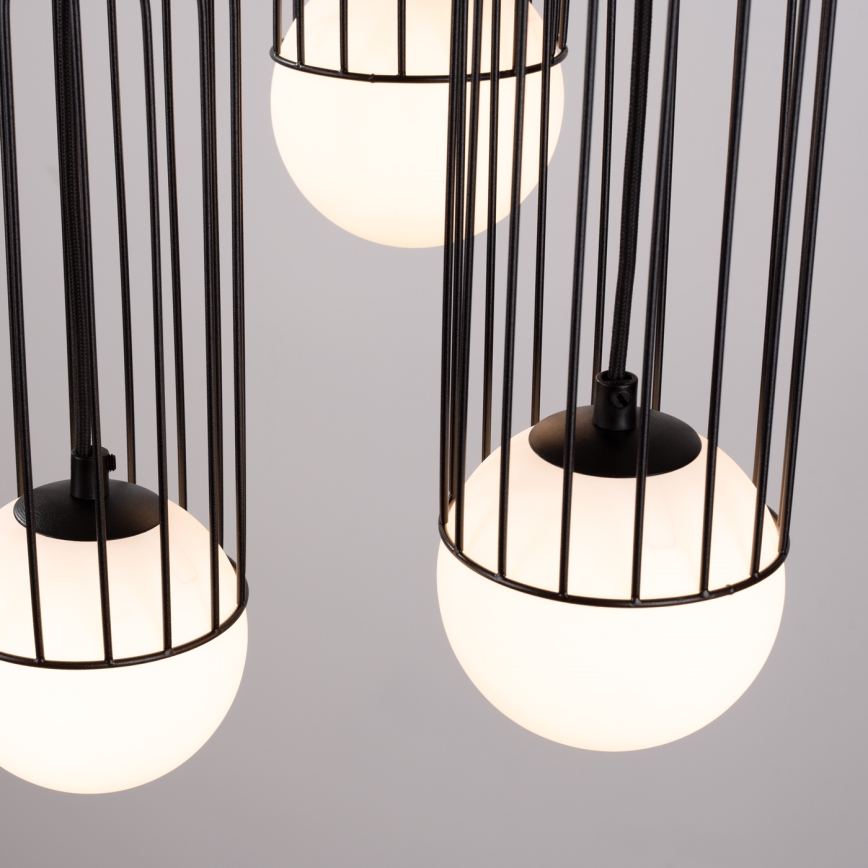 Candeeiro suspenso BRINA 3xG9/8W/230V preto