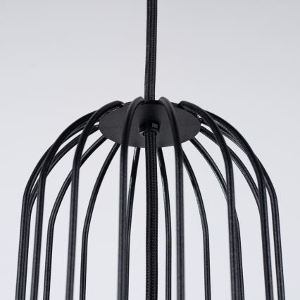 Candeeiro suspenso BRINA 3xG9/8W/230V preto