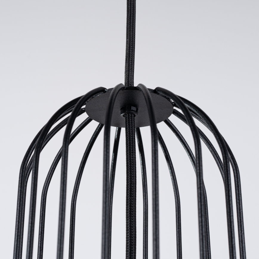 Candeeiro suspenso BRINA 3xG9/8W/230V preto