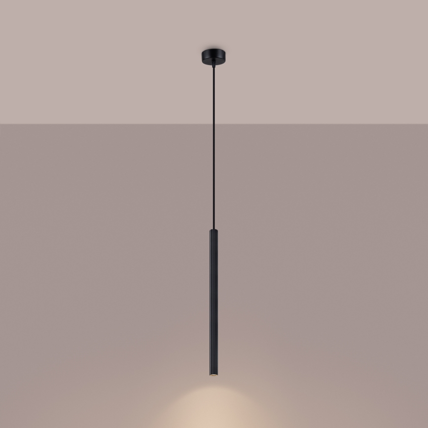Candeeiro suspenso ARCHE 1xG9/8W/230V preto