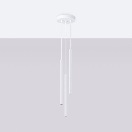 Candeeiro suspenso ARCHE 3xG9/8W/230V branco