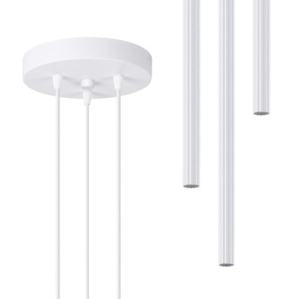Candeeiro suspenso ARCHE 3xG9/8W/230V branco