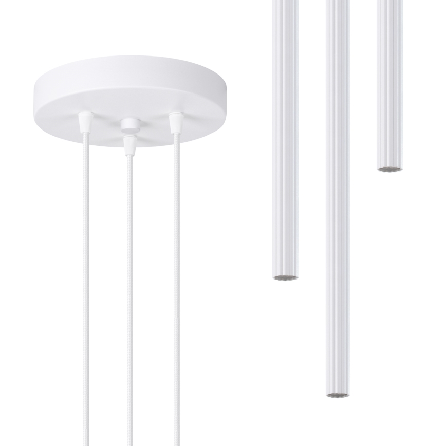 Candeeiro suspenso ARCHE 3xG9/8W/230V branco