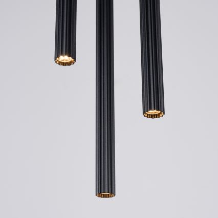 Candeeiro suspenso ARCHE 3xG9/8W/230V preto