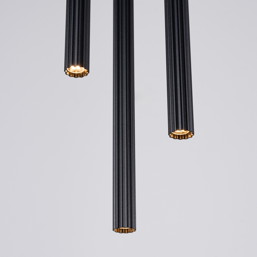 Candeeiro suspenso ARCHE 3xG9/8W/230V preto