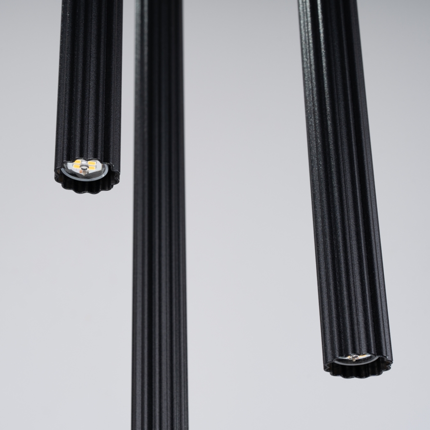 Candeeiro suspenso ARCHE 3xG9/8W/230V preto