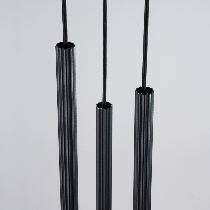 Candeeiro suspenso ARCHE 3xG9/8W/230V preto