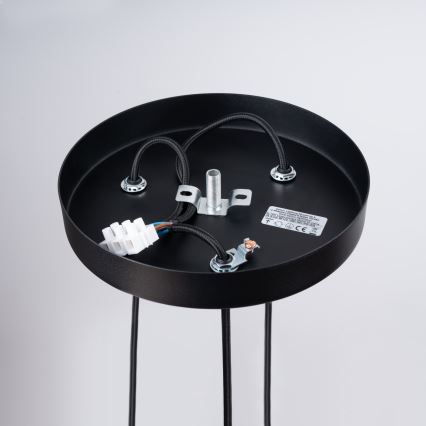Candeeiro suspenso ARCHE 3xG9/8W/230V preto