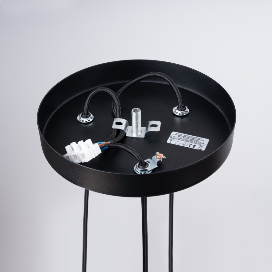 Candeeiro suspenso ARCHE 3xG9/8W/230V preto