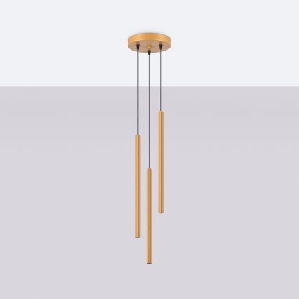 Candeeiro suspenso ARCHE 3xG9/8W/230V dourado