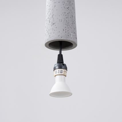 Candeeiro suspenso ELECTRA 1xGU10/10W/230V betão/cinzento