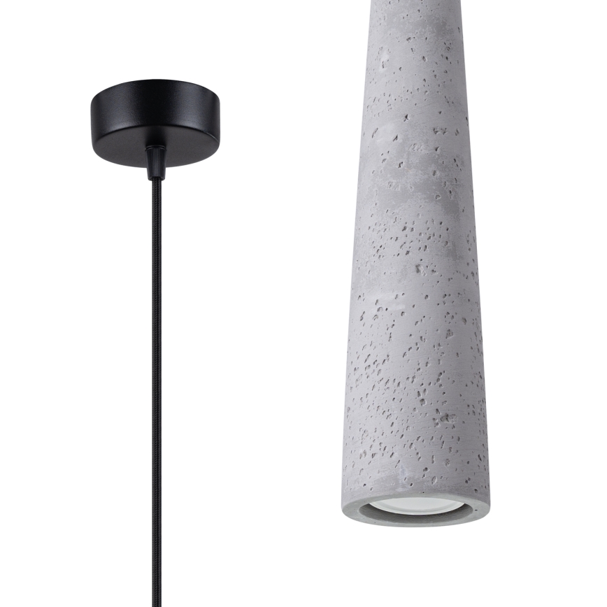 Candeeiro suspenso ELECTRA 1xGU10/10W/230V betão/cinzento