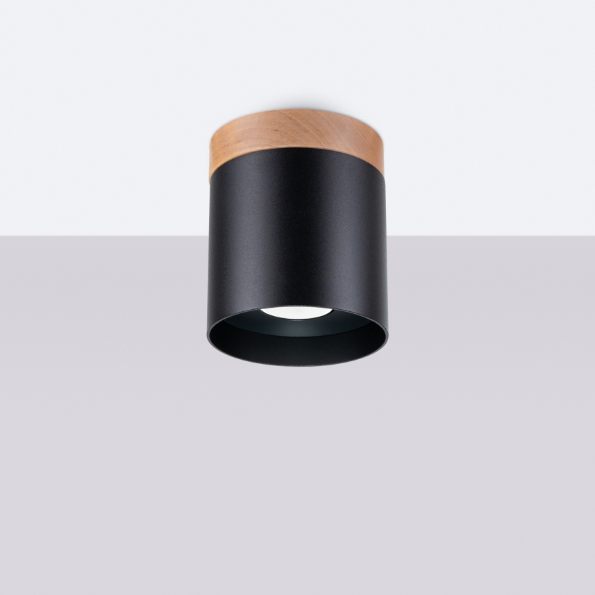 Foco RIF 1xGU10/10W/230V diâmetro 12 cm preto