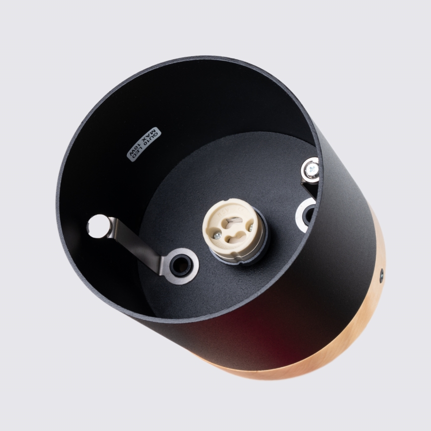 Foco RIF 1xGU10/10W/230V diâmetro 12 cm preto