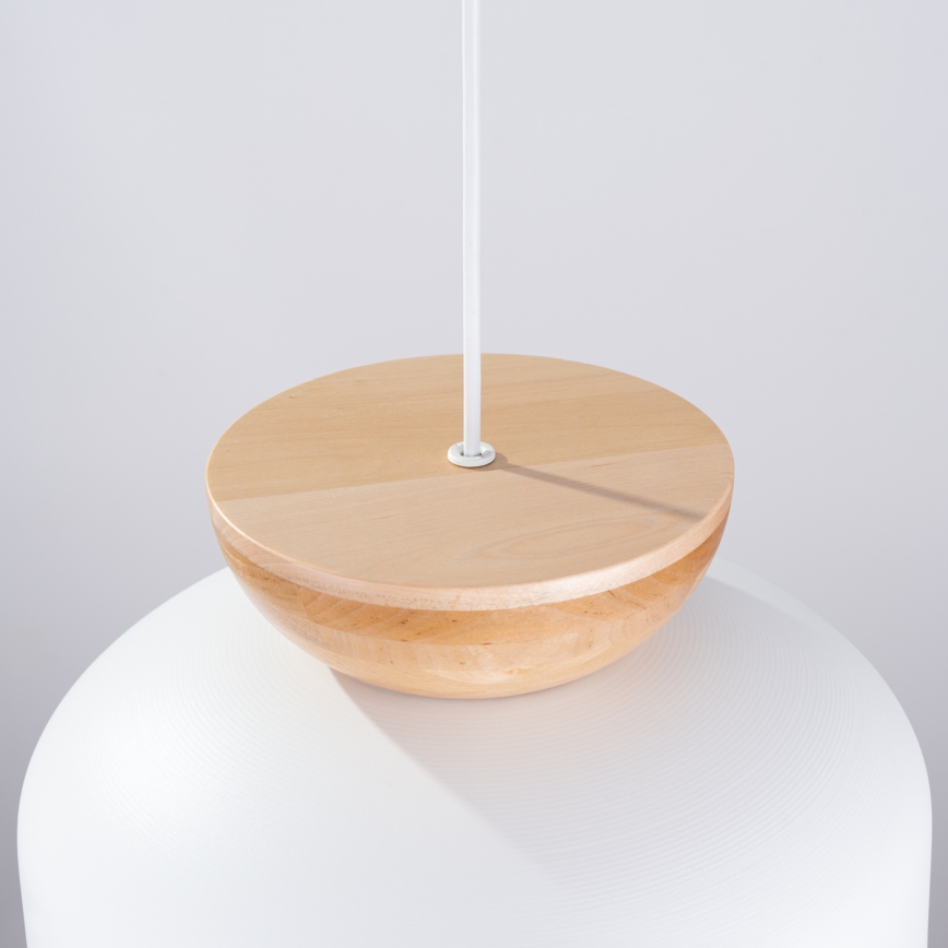 Candeeiro suspenso MARION 1xE27/15W/230V diâmetro 29,5 cm branco