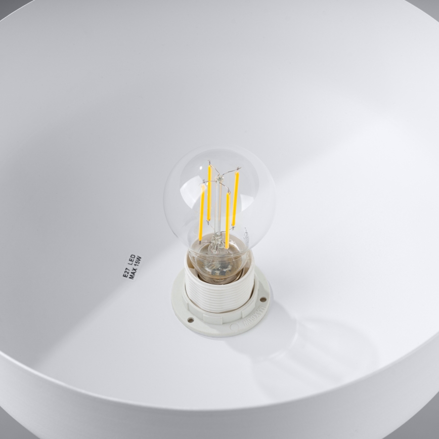 Candeeiro suspenso MARION 1xE27/15W/230V diâmetro 29,5 cm branco