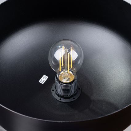 Candeeiro suspenso MARION 1xE27/15W/230V diâmetro 29,5 cm preto