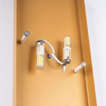 Iluminação de parede DURLIN 2xG9/8W/230V dourado/branco