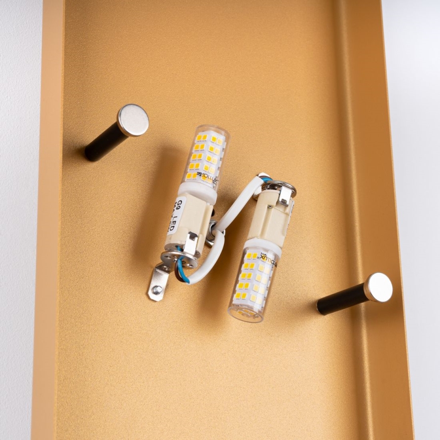 Iluminação de parede DURLIN 2xG9/8W/230V dourado/preto