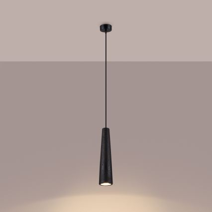 Candeeiro suspenso ELECTRA 1xGU10/10W/230V betão/preto