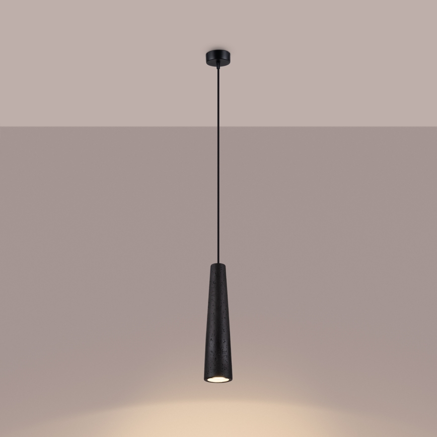 Candeeiro suspenso ELECTRA 1xGU10/10W/230V betão/preto