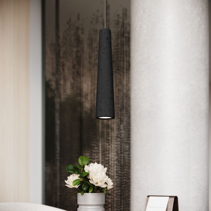Candeeiro suspenso ELECTRA 1xGU10/10W/230V betão/preto