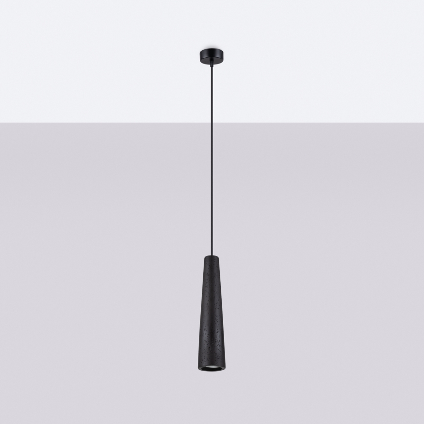 Candeeiro suspenso ELECTRA 1xGU10/10W/230V betão/preto