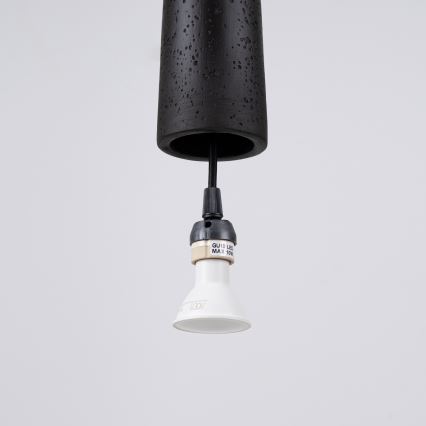 Candeeiro suspenso ELECTRA 1xGU10/10W/230V betão/preto