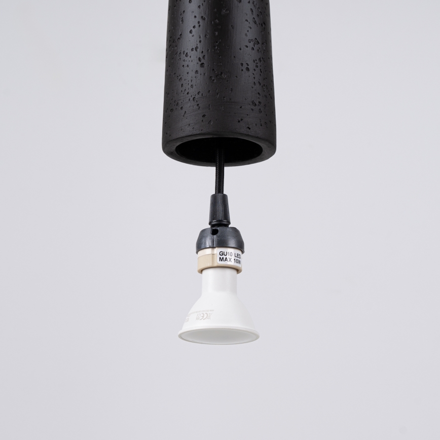 Candeeiro suspenso ELECTRA 1xGU10/10W/230V betão/preto